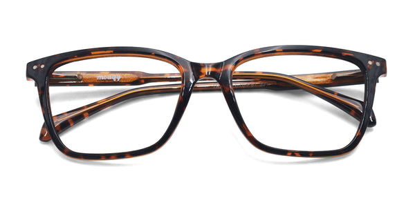 matix rectangle tortoise eyeglasses frames top view