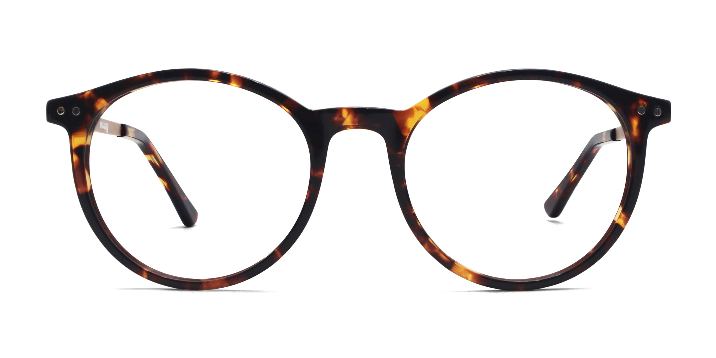 Mie Oval Tortoise eyeglasses frames front view