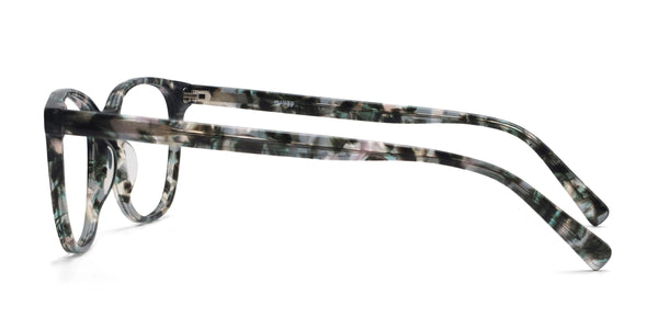 mint square pink tortoise eyeglasses frames side view