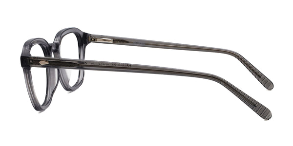 modest square gray eyeglasses frames side view