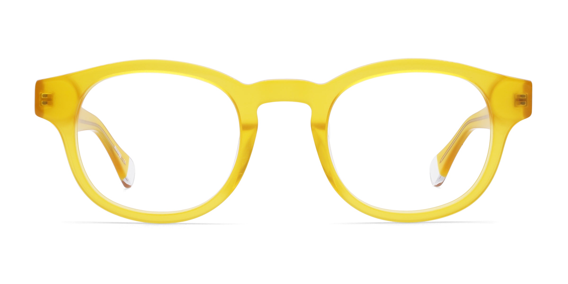 Murphy Square Yellow eyeglasses frames front view