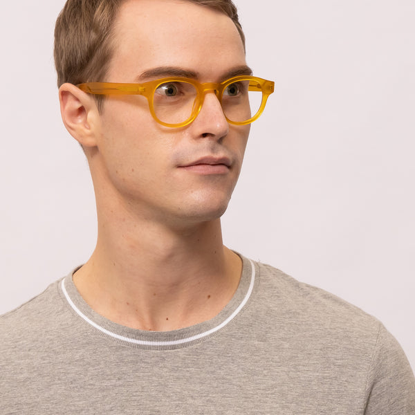 murphy square yellow eyeglasses frames for men side view
