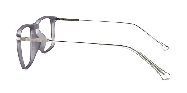 nick rectangle gray eyeglasses frames side view