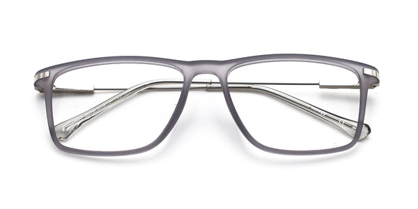 nick rectangle gray eyeglasses frames top view