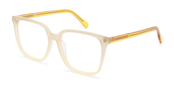 nora square yellow eyeglasses frames angled view