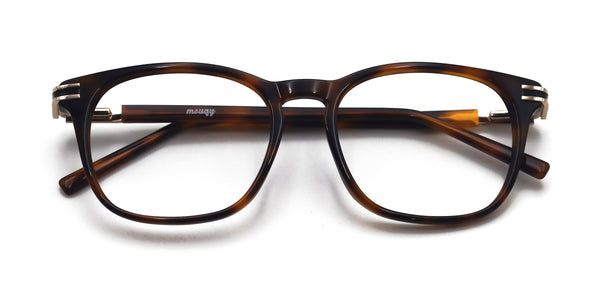 nori square tortoise eyeglasses frames top view