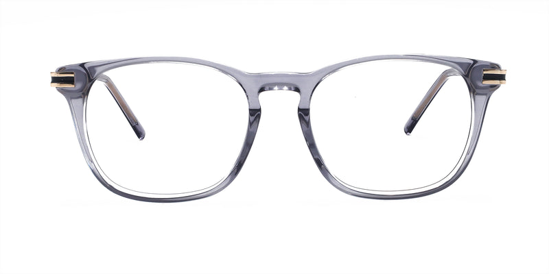 nori square transparent gray eyeglasses frames front view