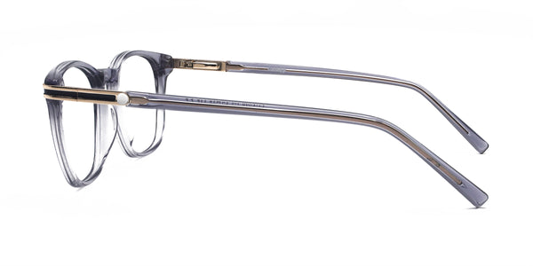 nori square transparent gray eyeglasses frames side view