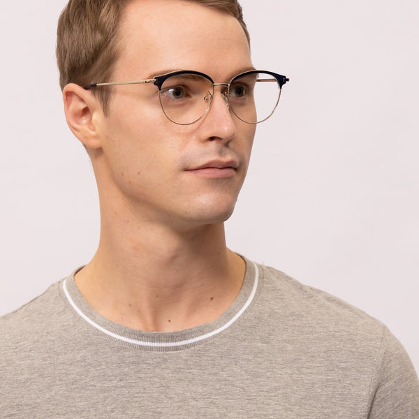 novel oval blue eyeglasses frames for men err