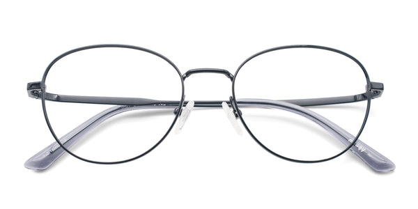 november oval black eyeglasses frames top view