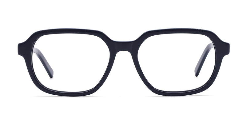 oomph square blue eyeglasses frames front view