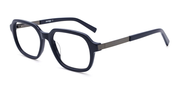oomph square blue eyeglasses frames angled view
