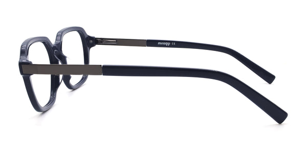 oomph square blue eyeglasses frames side view