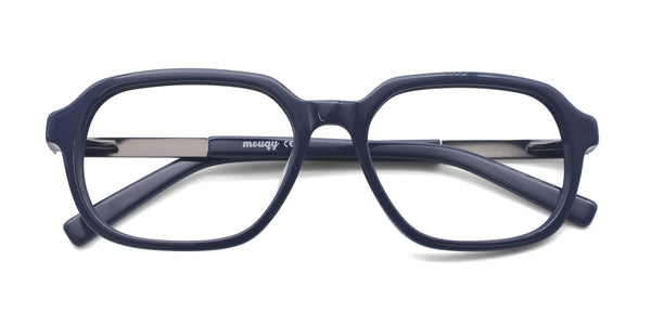 oomph square blue eyeglasses frames top view