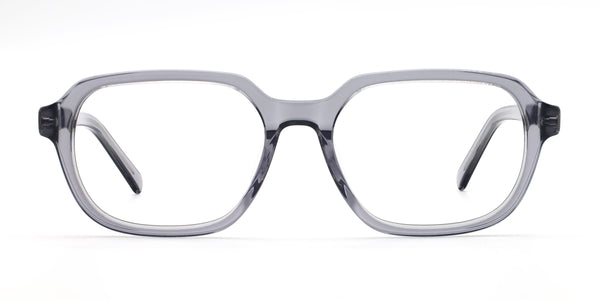 oomph square gray eyeglasses frames front view