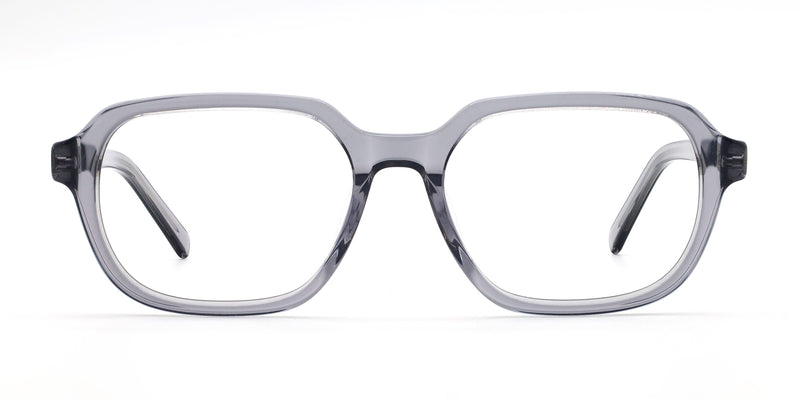 oomph square gray eyeglasses frames front view