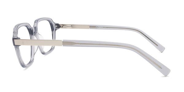 oomph square gray eyeglasses frames side view