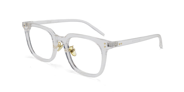 orient square transparent eyeglasses frames angled view