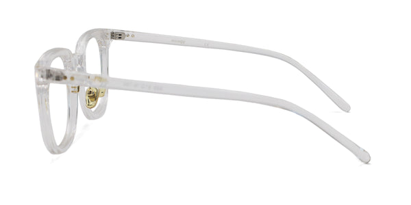 orient square transparent eyeglasses frames side view