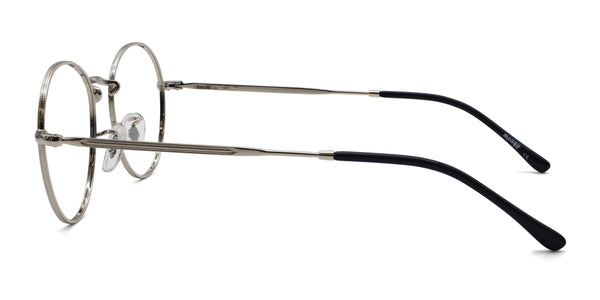 owen oval silver eyeglasses frames side view