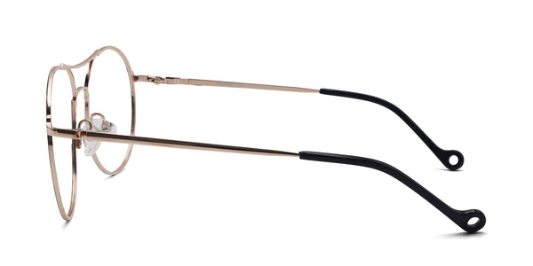 pacific aviator black gold eyeglasses frames side view