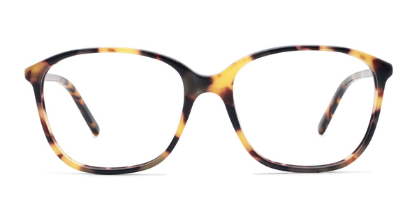 peony square tortoise eyeglasses frames front view