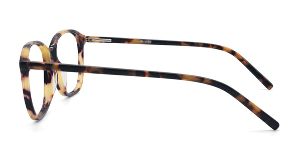 peony square tortoise eyeglasses frames side view