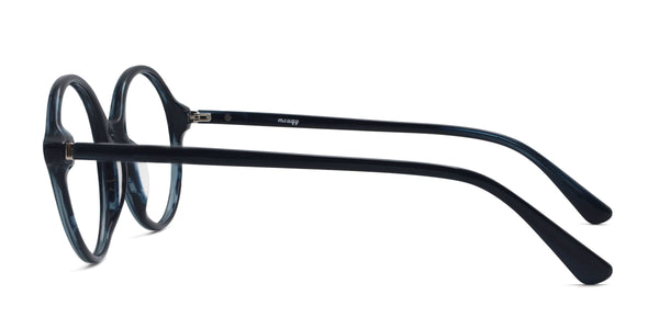 potter round navy blue eyeglasses frames side view