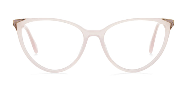 precious cat-eye pink eyeglasses frames front view