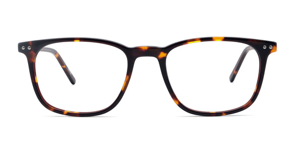 queen square tortoise eyeglasses frames front view