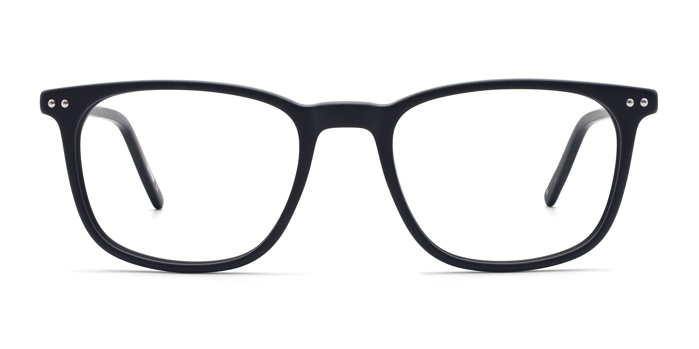 Queen Square Black eyeglasses frames front view