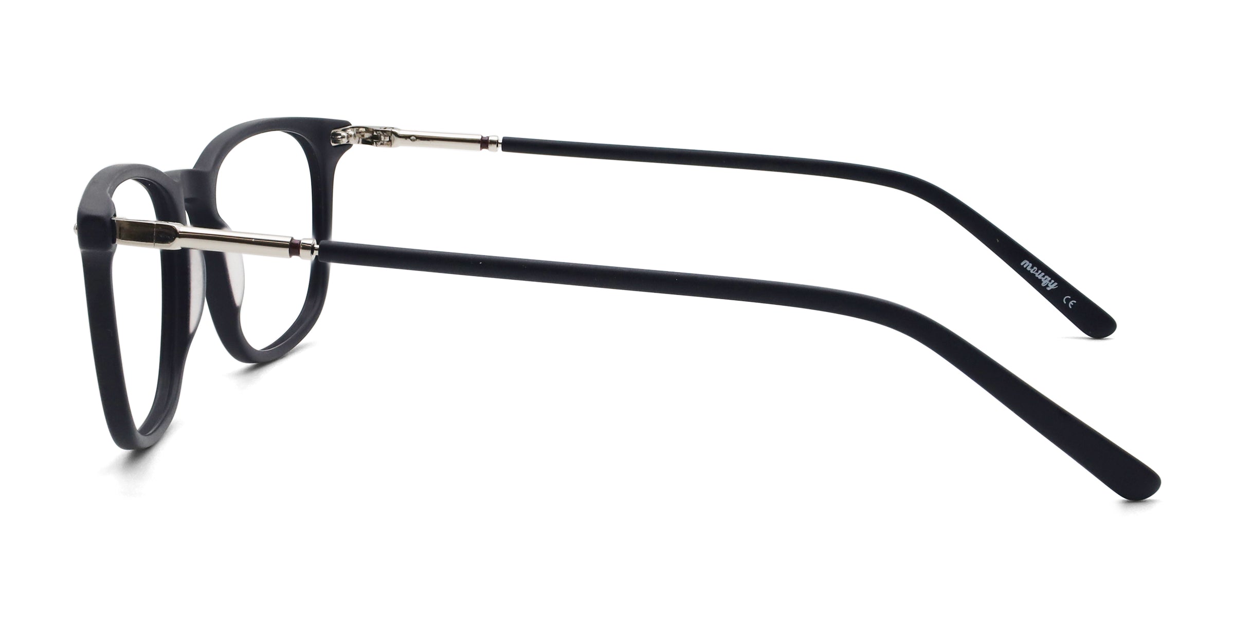 Queen Square Black eyeglasses frames side view