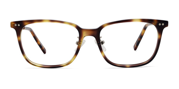 quiet square tortoise eyeglasses frames front view