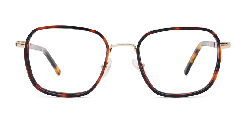 quip rectangle tortoise eyeglasses frames front view