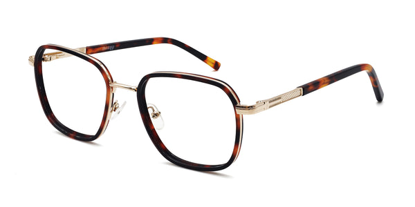 quip rectangle tortoise eyeglasses frames angled view