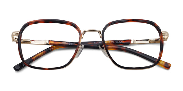 quip rectangle tortoise eyeglasses frames top view