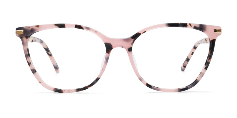 reiki cat eye pink eyeglasses frames front view