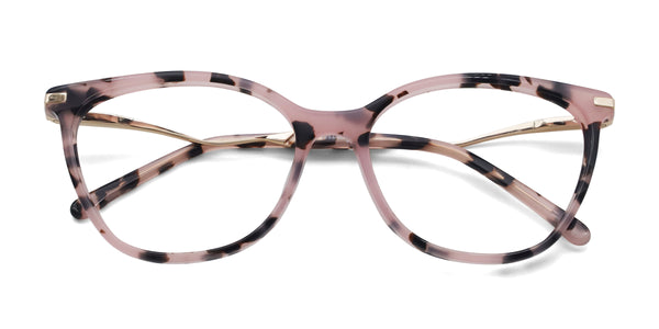 reiki cat eye pink eyeglasses frames top view