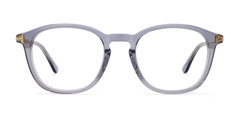 romeo square gray eyeglasses frames front view