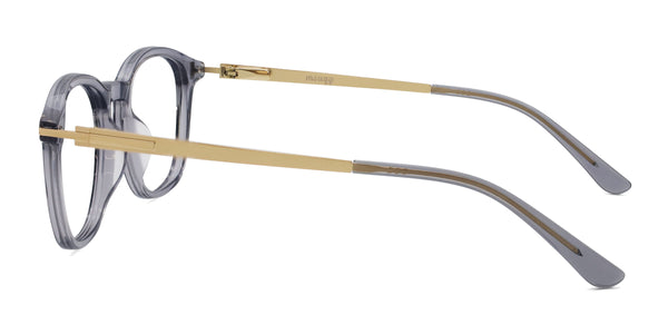 romeo square gray eyeglasses frames side view