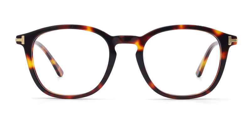 romeo square tortoise eyeglasses frames front view