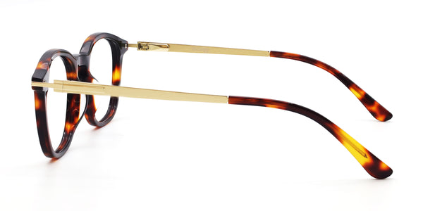 romeo square tortoise eyeglasses frames side view