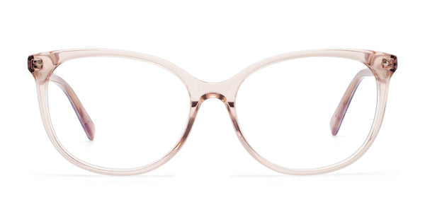 rose oval pink eyeglasses frames front view