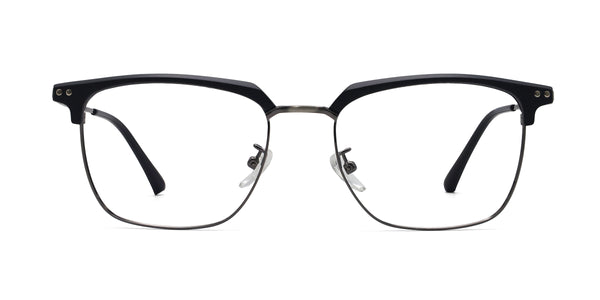 steven square black gunmetal eyeglasses frames front view