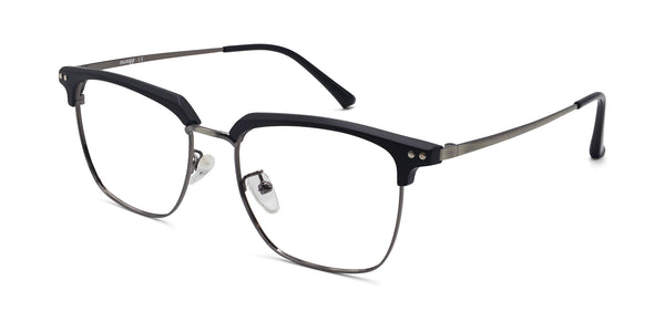 steven square black gunmetal eyeglasses frames angled view