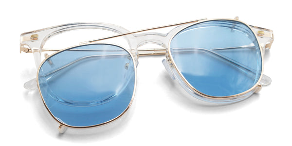 swift square transparent eyeglasses frames top view