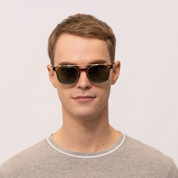 swift square tortoise eyeglasses frames for men front view