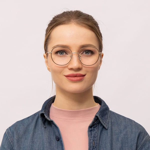 theda oval brown eyeglasses frames for women front view