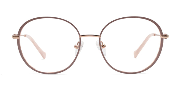 theda oval pink eyeglasses frames front view
