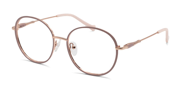 theda oval pink eyeglasses frames angled view